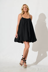 Black Cotton Bubble Dress